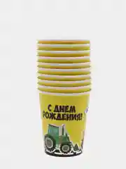 Черный набор бумажных стаканов