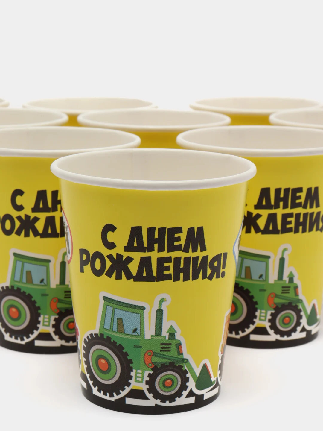 Черный набор бумажных стаканов
