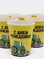 Черный набор бумажных стаканов
