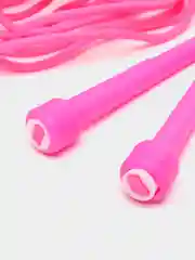 Розовый скакалка силиконовая с тонкими ручками SilaPro