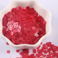 Красный пайетки,  Матовые пайетки для вышивки и рукоделия, 4мм, 10 грамм