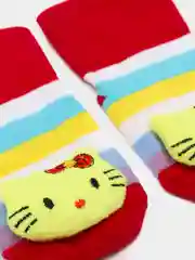 Красный носки пинетки детские антискользящие с игрушкой (0-12 месяцев)