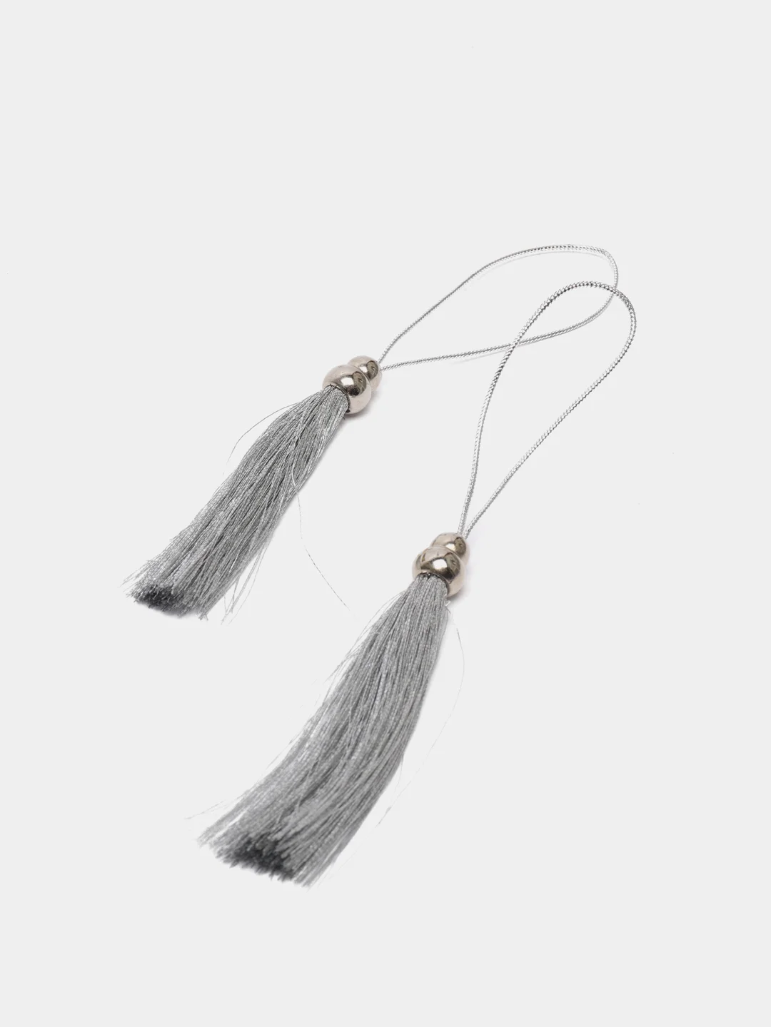 Серебряный кисточки для рукоделия, 8 см, набор из 2 штук