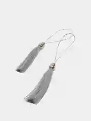 Серебряный кисточки для рукоделия, 8 см, набор из 2 штук