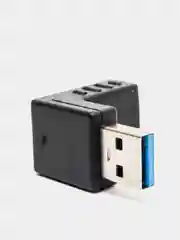 Белый поворотный адаптер переходник, угловой USB 2.0, штекер USB гнездо 360 градусов