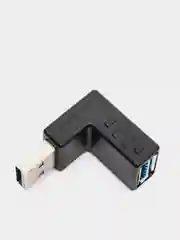 Белый поворотный адаптер переходник, угловой USB 2.0, штекер USB гнездо 360 градусов