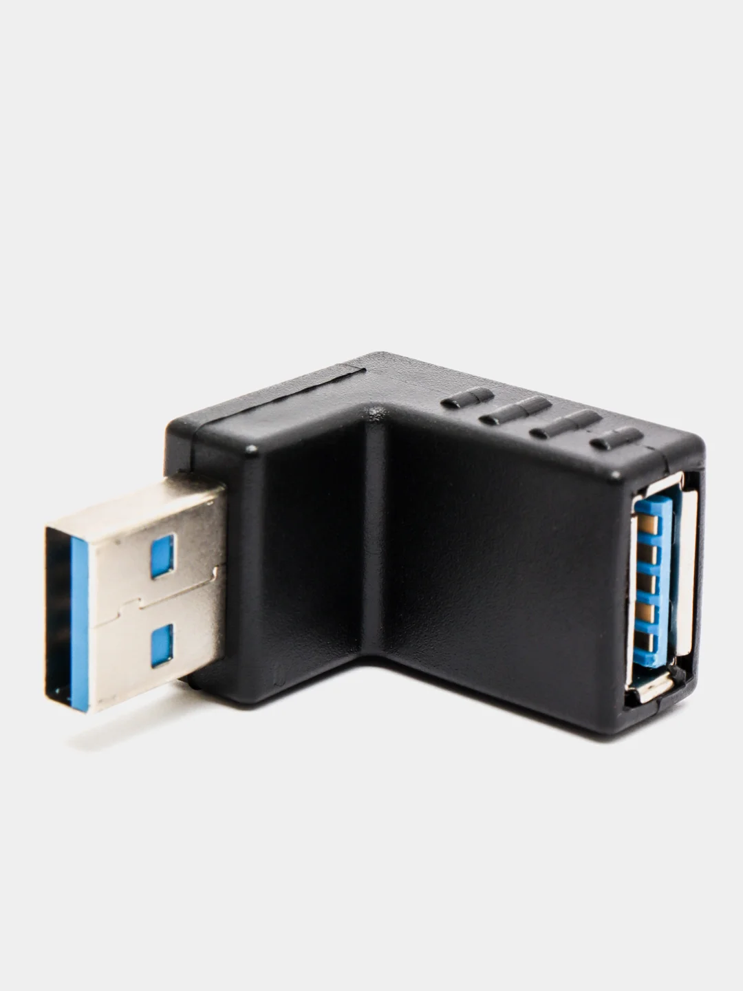 Белый поворотный адаптер переходник, угловой USB 2.0, штекер USB гнездо 360 градусов