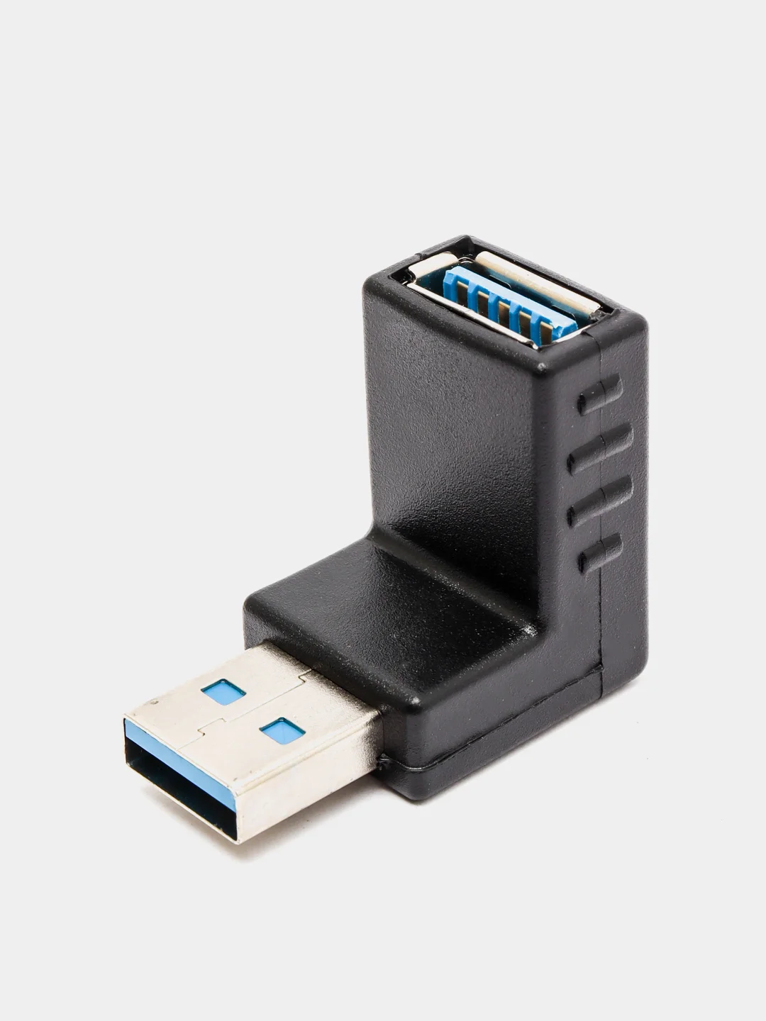Белый поворотный адаптер переходник, угловой USB 2.0, штекер USB гнездо 360 градусов