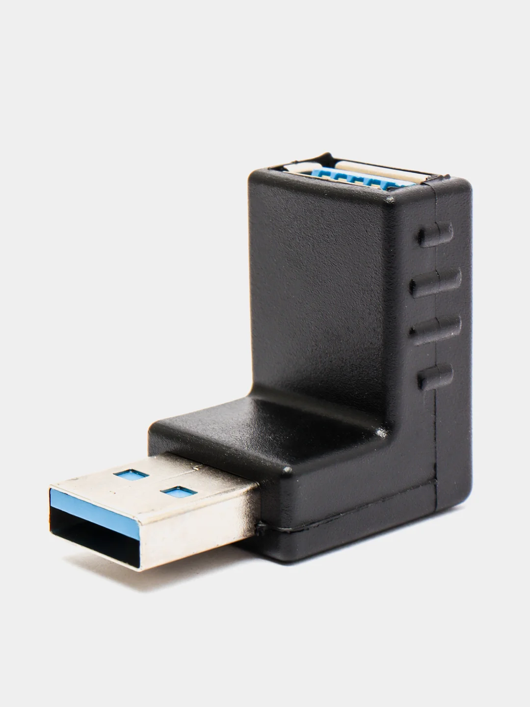 Белый поворотный адаптер переходник, угловой USB 2.0, штекер USB гнездо 360 градусов