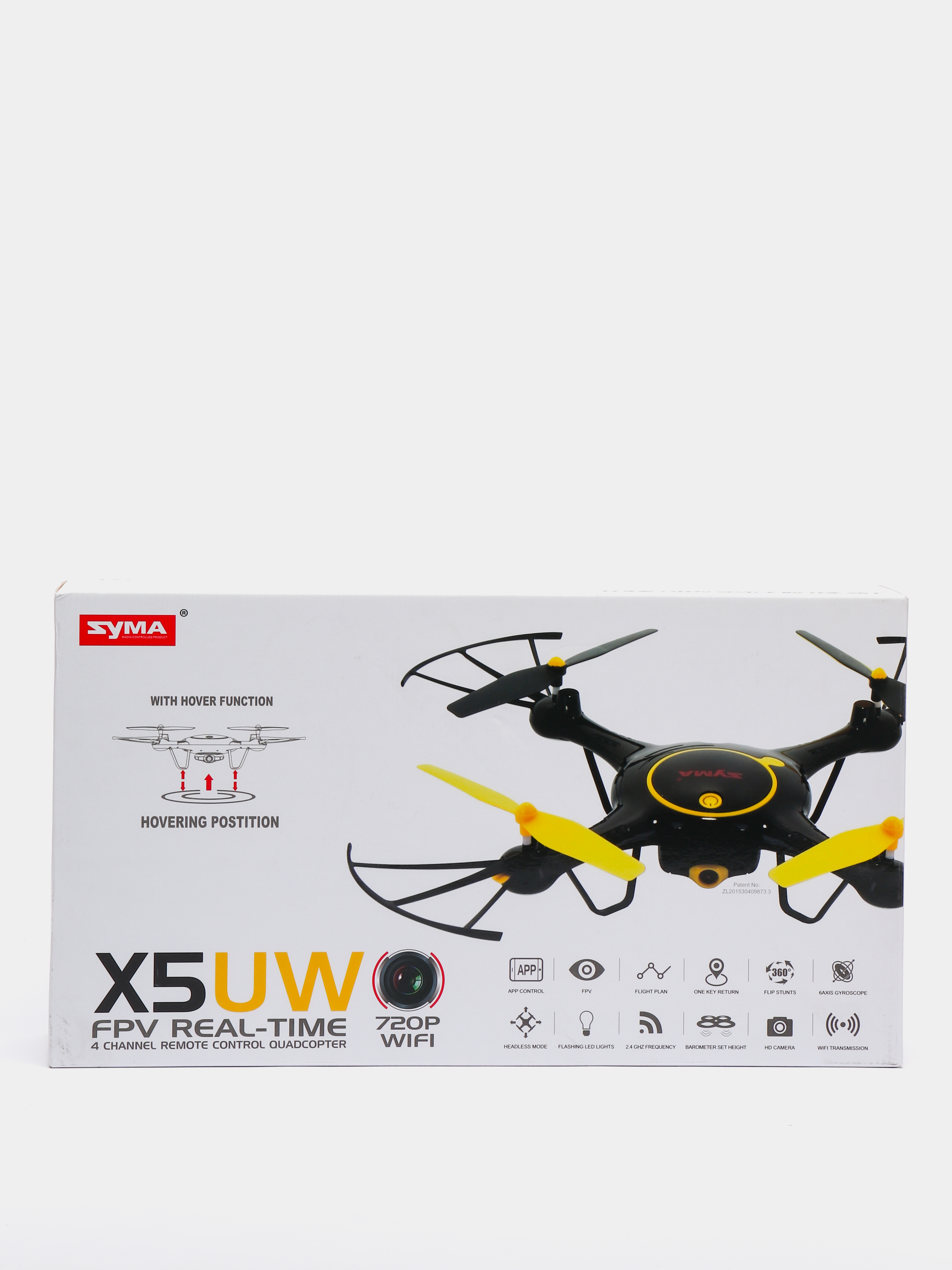 Радиоуправляемый квадрокоптер с видеокамерой Syma X5UW FPV RTF 2.4G -  X5UW-BLACK купить по цене 4500 ₽ в интернет-магазине KazanExpress