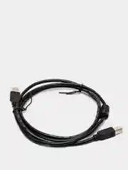 Черный кабель USB 2.0 A (AM) - USB B (BM) для подключения принтера с ферритовыми кольцами, 1,45 м