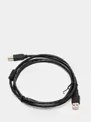 Черный кабель USB 2.0 A (AM) - USB B (BM) для подключения принтера с ферритовыми кольцами, 1,45 м