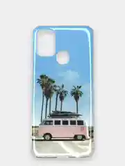 Небесно-голубой чехол Samsung Galaxy M31, Самсунг Галакси М31 с рисунком