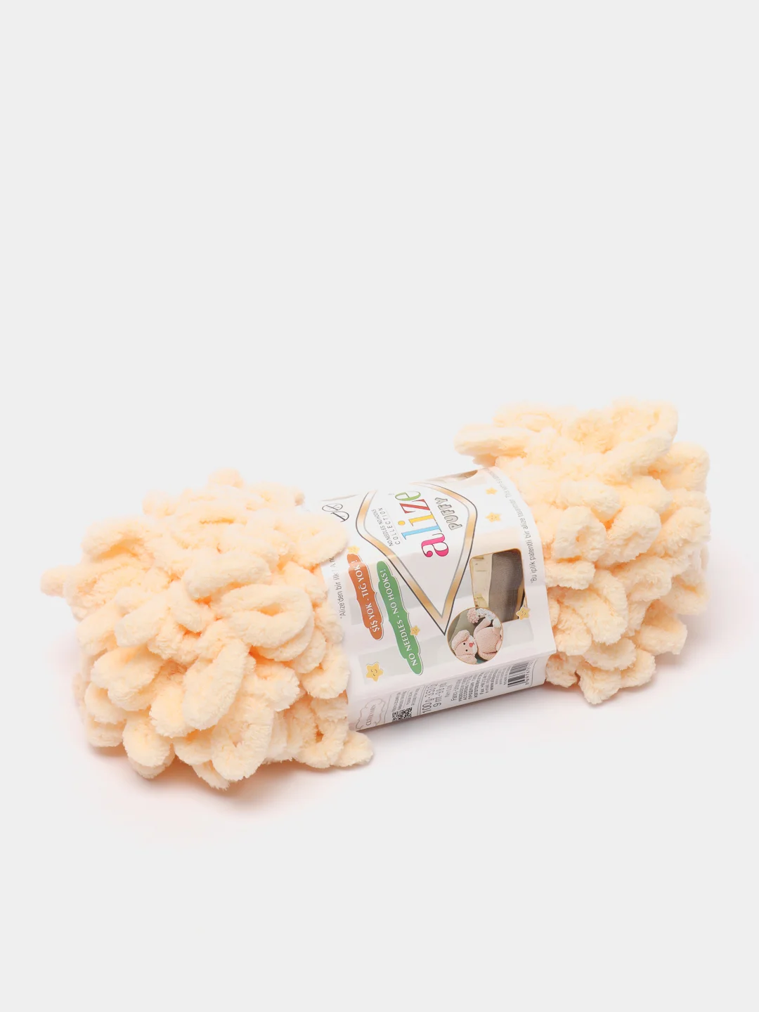 Лимонный пряжа Alize Puffy, петельки, 5 штук, разные цвета