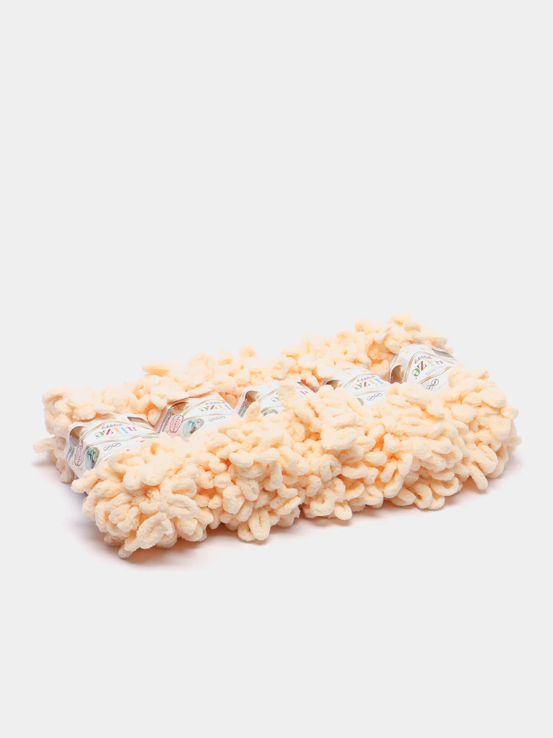Лимонный пряжа Alize Puffy, петельки, 5 штук, разные цвета
