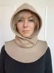 Песочный хаки капор с начесом baro Женский Капор Мужской Капор Капор- Капюшон с воротником