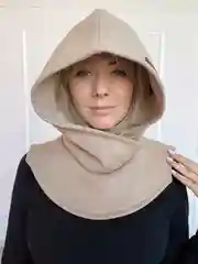 Песочный хаки капор с начесом baro Женский Капор Мужской Капор Капор- Капюшон с воротником