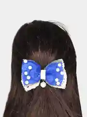 Заколка-бант с жемчугом, 9 см