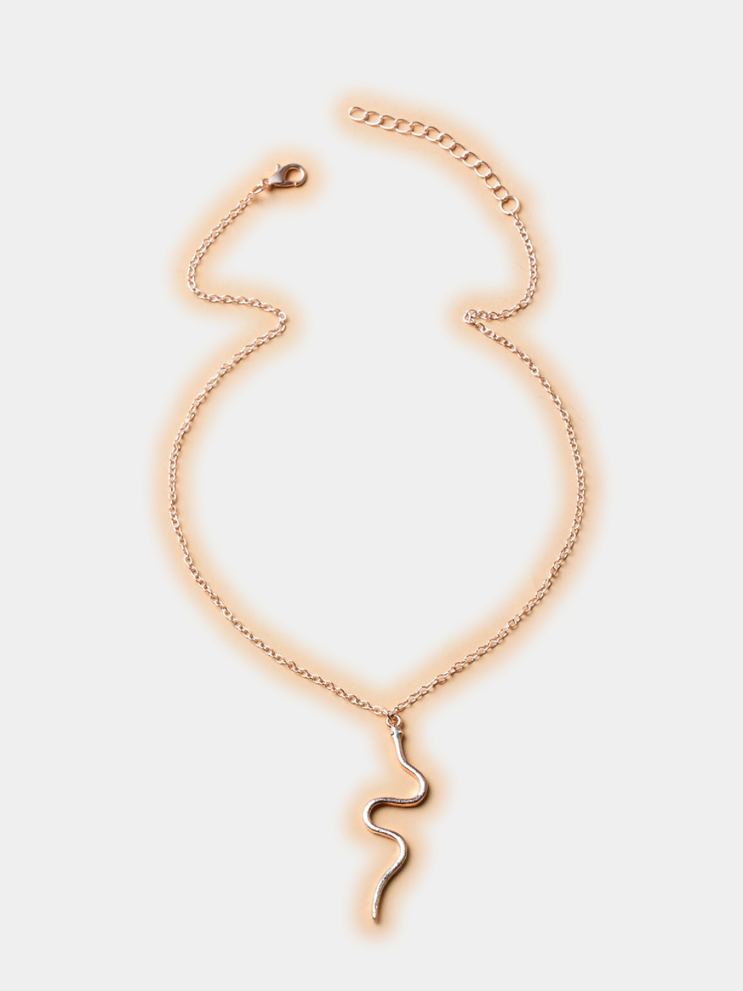 Цепочка с подвеской Змея под розовое золото купить по цене 185 ₽ винтернет-магазине KazanExpress