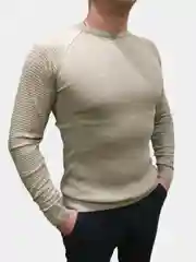 Бежевый лонгслив мужской