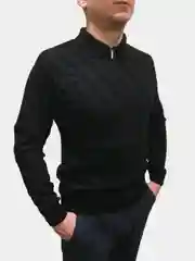 Черный лонгслив мужской