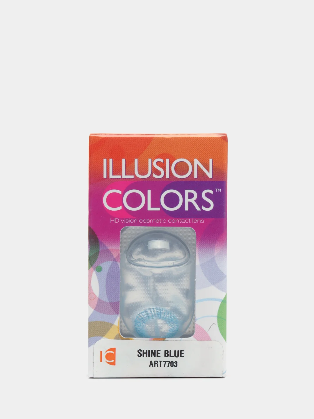 Голубой цветные контактные линзы Illusion colors Shine, 2 шт, 3 месяца