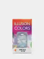 Голубой цветные контактные линзы Illusion colors Shine, 2 шт, 3 месяца
