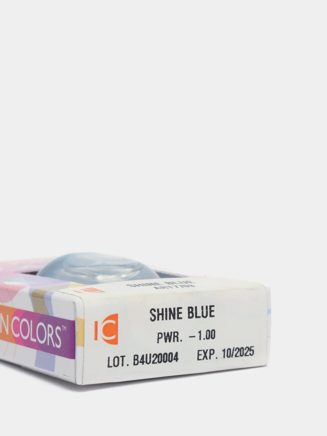 Голубой цветные контактные линзы Illusion colors Shine, 2 шт, 3 месяца