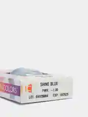 Голубой цветные контактные линзы Illusion colors Shine, 2 шт, 3 месяца