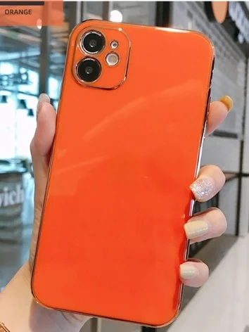 Оранжевый чехол для iPhone 12/12 mini/13/13mini/13Pro