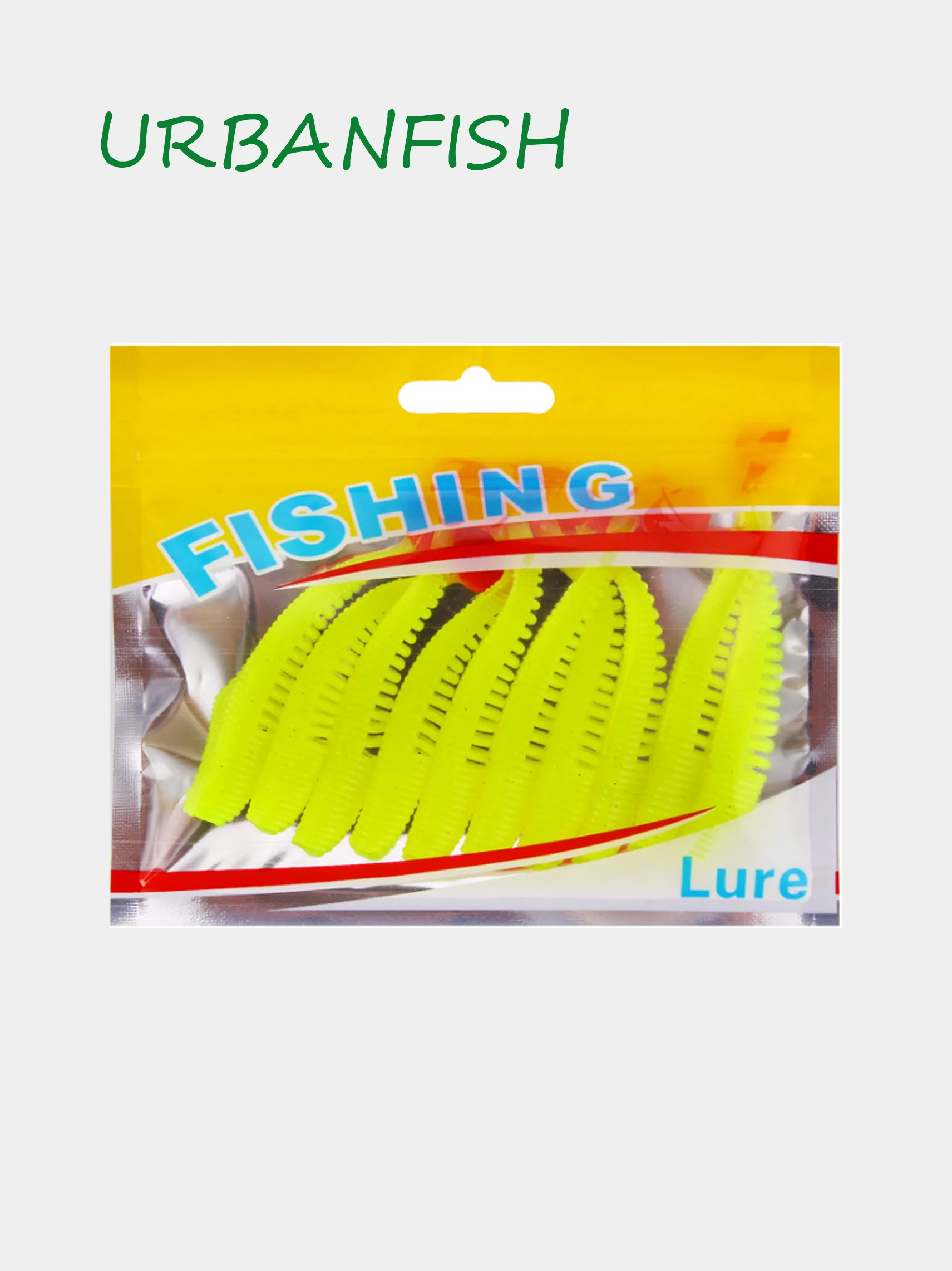 Желтый силиконовая приманка Urbanfish