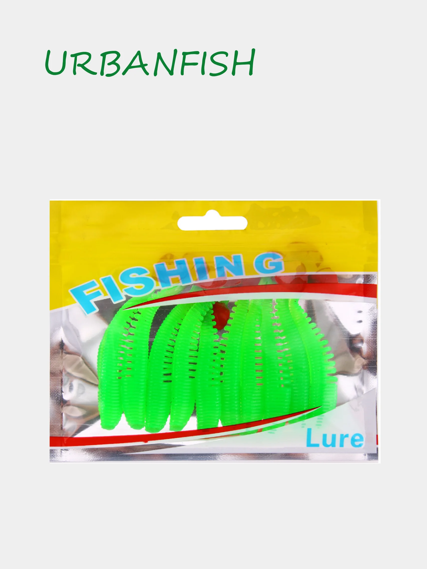 Зеленый силиконовая приманка Urbanfish
