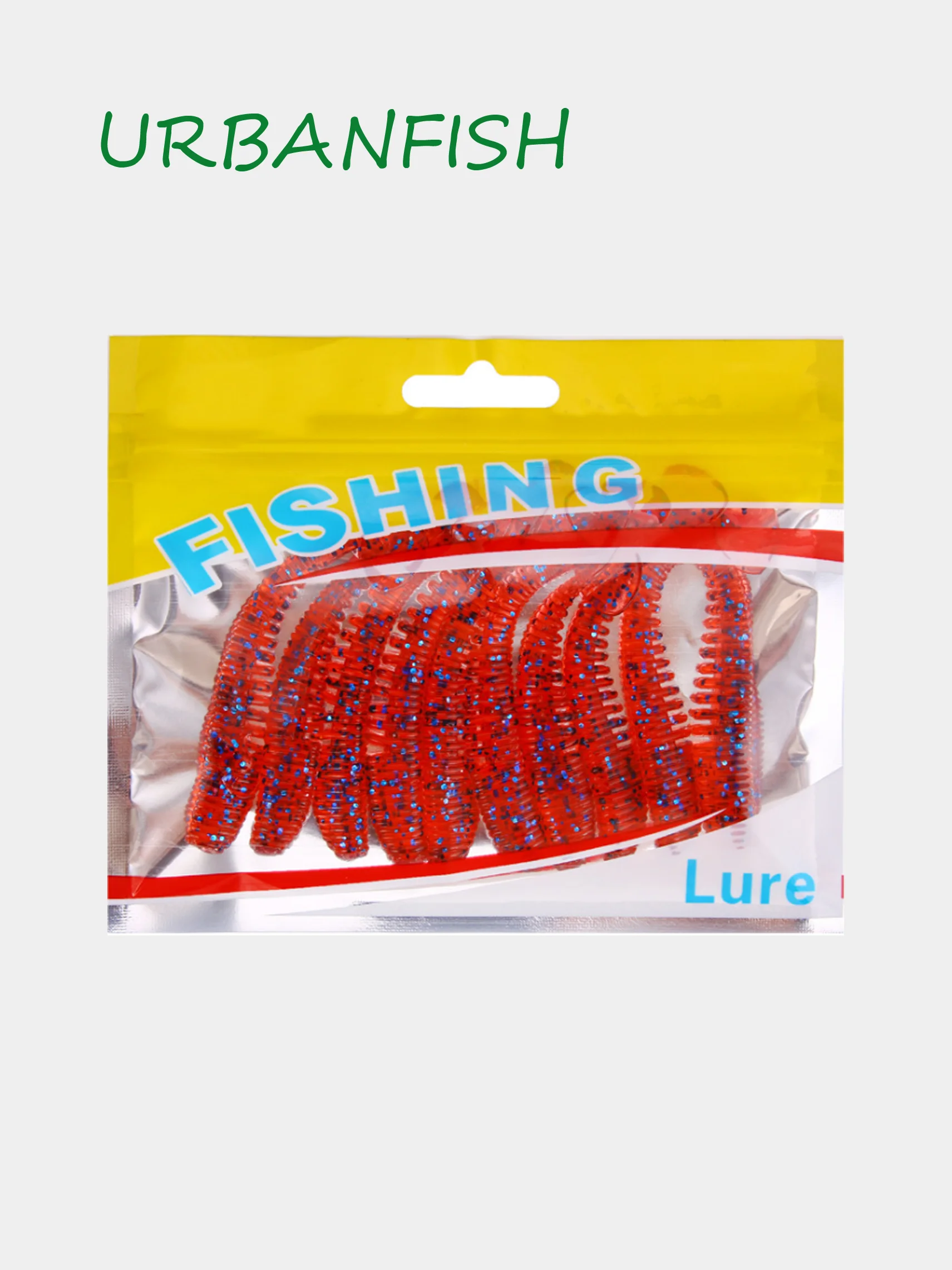 Красный силиконовая приманка Urbanfish