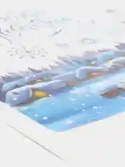 Индиго новогодняя декоративная наклейка на окно многоразовая со светящимся слоем 21*29,7 см