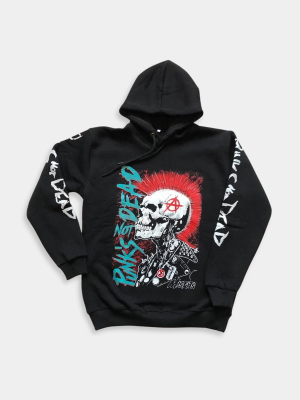 Толстовка "Punks not dead" Misfits с карманами