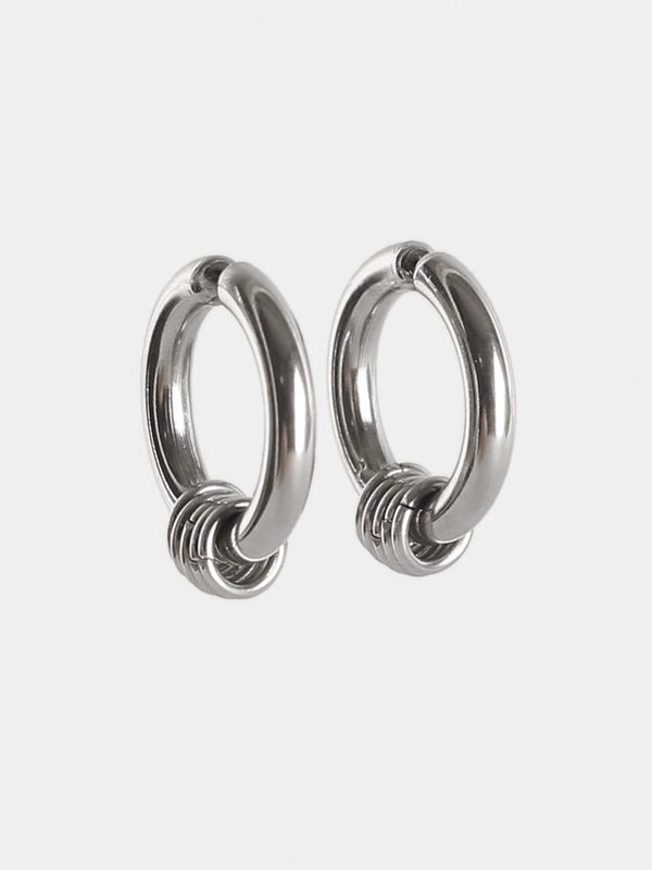 Серьги - клипсы из медицинской стали, 2 штуки