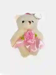 Розовый брелок мягкий, мишка