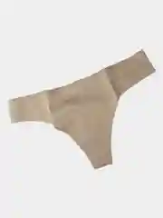 Бежевый стринги, трусы бесшорвные, хлопковые
