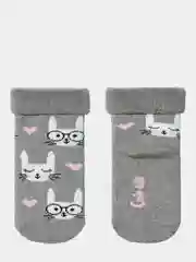 Серый носки детские махровые Conte-kids, хлопок и лайкра