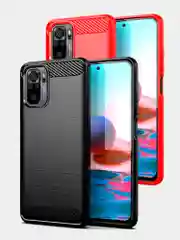 Чехол Xiaomi Redmi Note 10 / Note 10S, имитация вставок под карбон