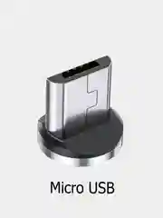Серебряный кабель магнитный для зарядки телефона с вращением Lightning / micro-USB / Type-C