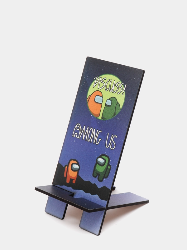 Деревянная подставка под телефон "Among Us" Discuss
