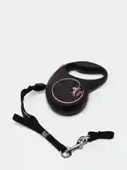 Поводок-рулетка для выгула собак Flexi Black Design трос М, 5м 20кг, розовый