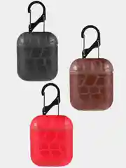 Чехол кожа крокодила для Apple Airpods с карабином