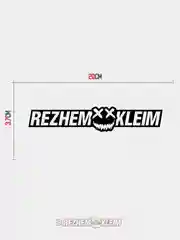 Белый переливающаяся наклейка на стекло машины REZHEM KLEIM