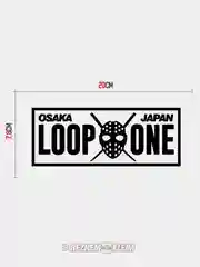 Белый белый и переливающийся стикер LOOP ONE JAPAN OSAKA JDM