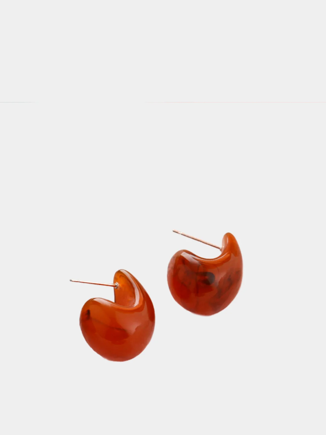 Коричневый серьги из смолы, 3 цвета