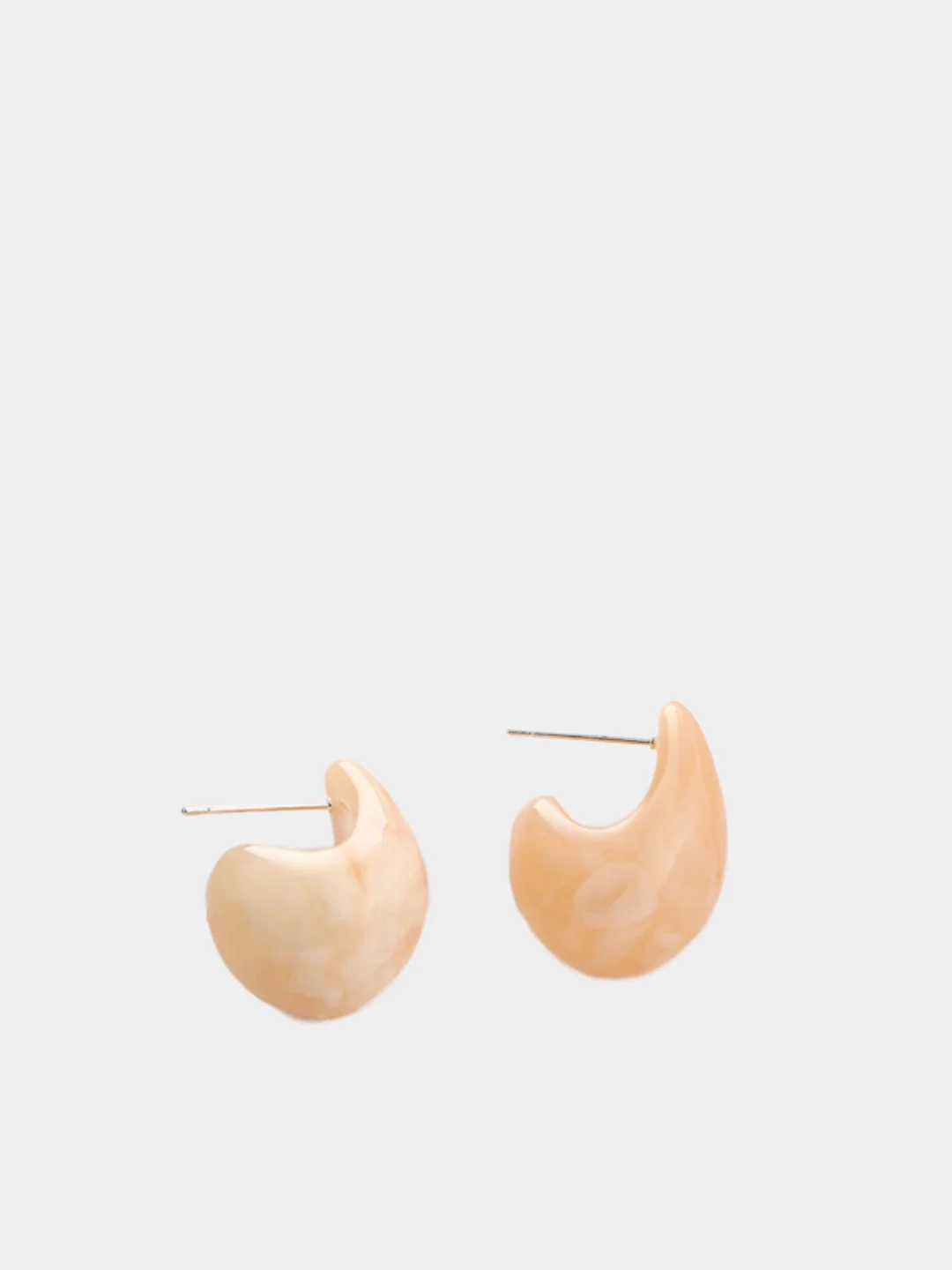 Бежевый серьги из смолы, 3 цвета