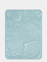 Коврик для ванной DeNASTIA "РАКУШКИ" memory foam 50x70см, голубой