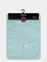 Коврик для ванной DeNASTIA "РАКУШКИ" memory foam 50x70см, голубой